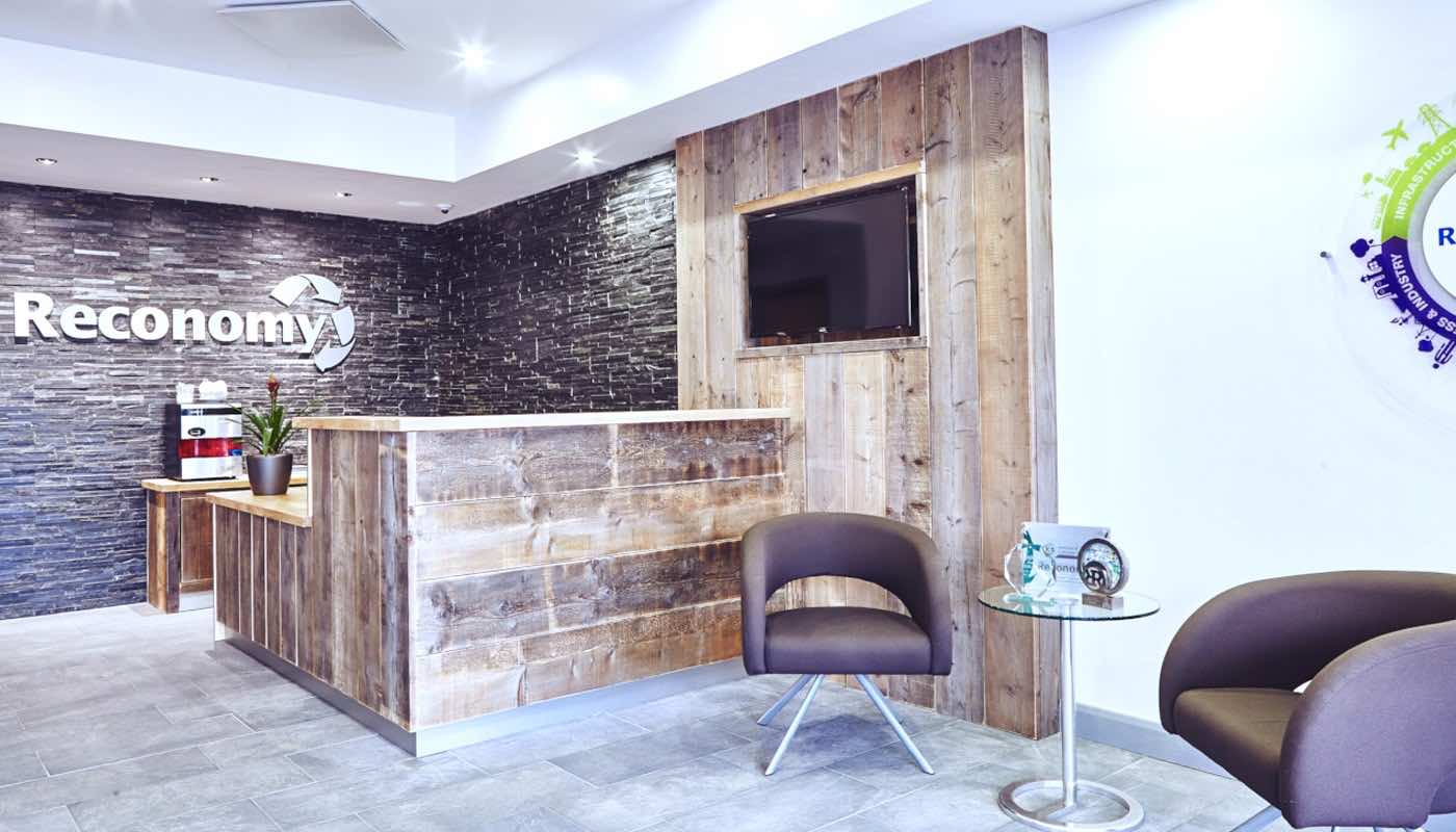 Reconomy office design and planning, interior design, project management Telford Shropshire