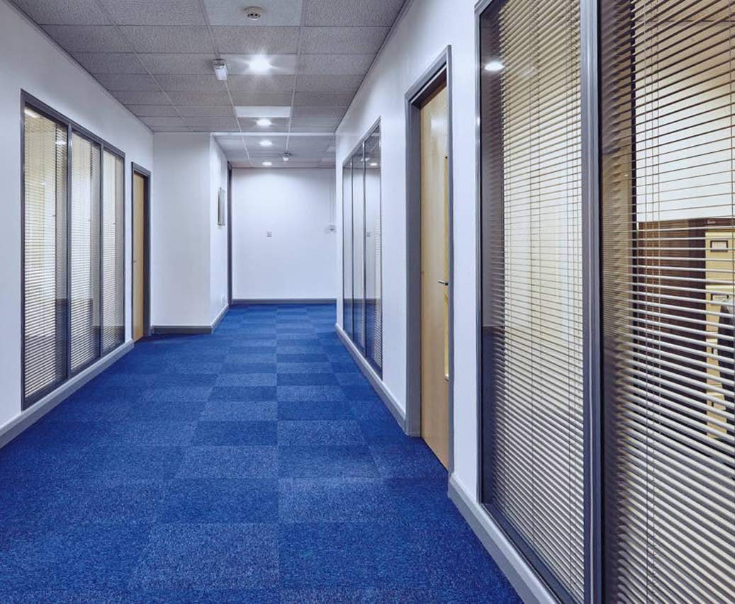 office door and glazing finishes Telford offices  planning glass partitioning spatial layout